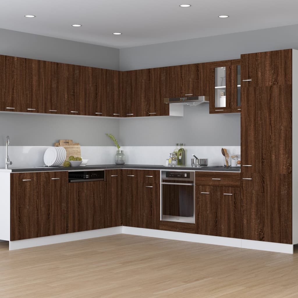 Ovenkast Lyon 60x46x81,5 cm bewerkt hout bruin eikenkleur is nu te koop bij PeponiXL, paradijselijk wonen!
