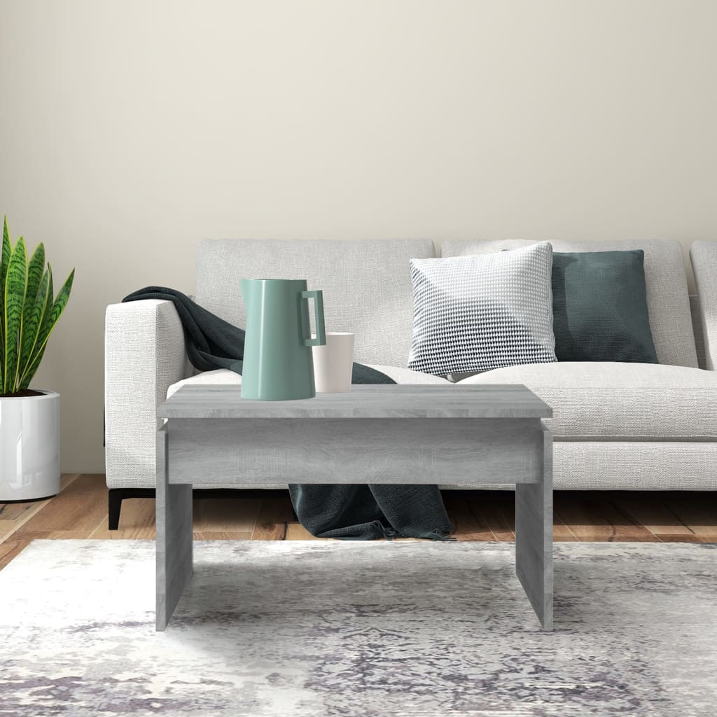 Salontafel 68x50x38 cm bewerkt hout grijs sonoma eiken is nu te koop bij PeponiXL, paradijselijk wonen!