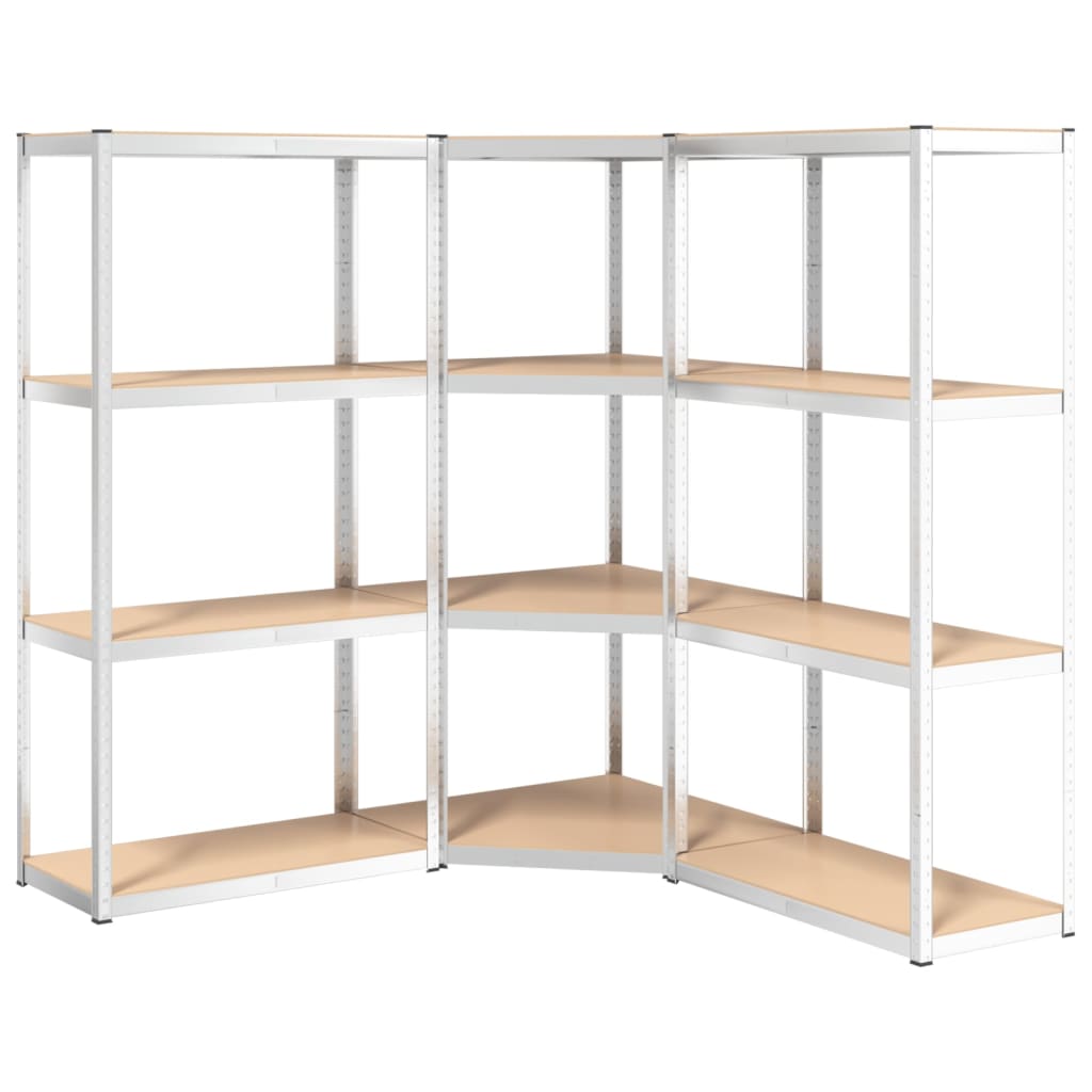 Opbergrek 4 Laags 3 st staal & bewerkt hout zilverkleurig is nu te koop bij PeponiXL, paradijselijk wonen!