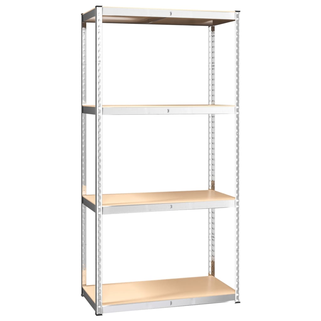 Opbergrek 4 Laags 3 st staal & bewerkt hout zilverkleurig is nu te koop bij PeponiXL, paradijselijk wonen!