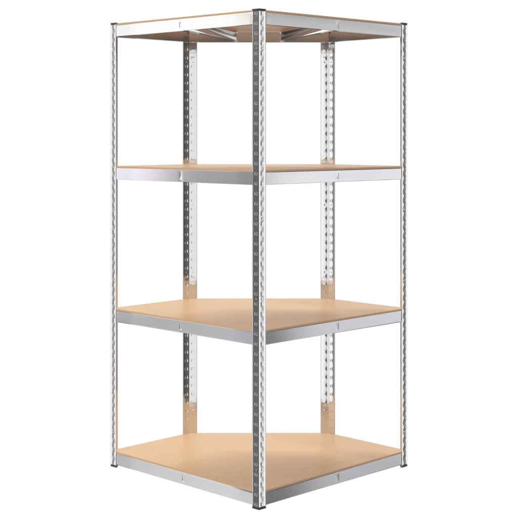 Opbergrek 4 Laags 3 st staal & bewerkt hout zilverkleurig is nu te koop bij PeponiXL, paradijselijk wonen!