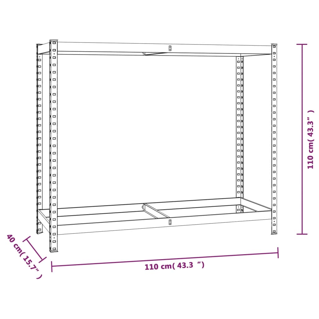 Bandenrekken 2-laags 4 st 110x40x110 cm staal zilverkleurig is nu te koop bij PeponiXL, paradijselijk wonen!