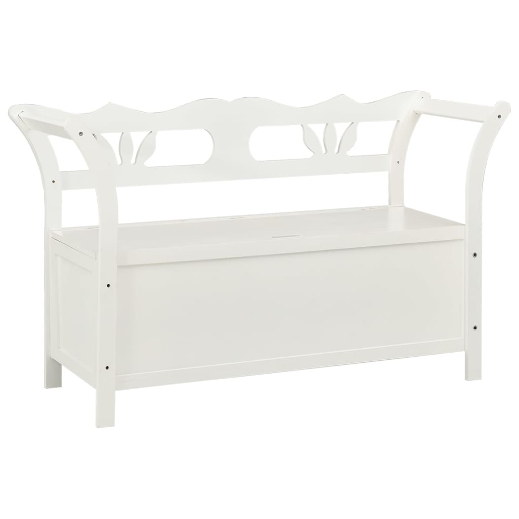 Bankje 107x45x75,5 cm massief vurenhout wit is nu te koop bij PeponiXL, paradijselijk wonen!