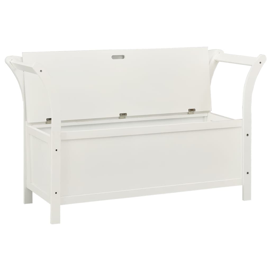 Bankje 107x45x75,5 cm massief vurenhout wit is nu te koop bij PeponiXL, paradijselijk wonen!