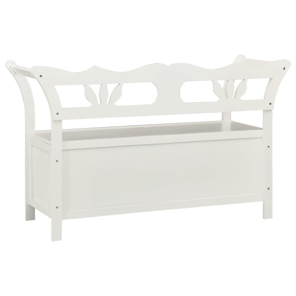 Bankje 107x45x75,5 cm massief vurenhout wit is nu te koop bij PeponiXL, paradijselijk wonen!