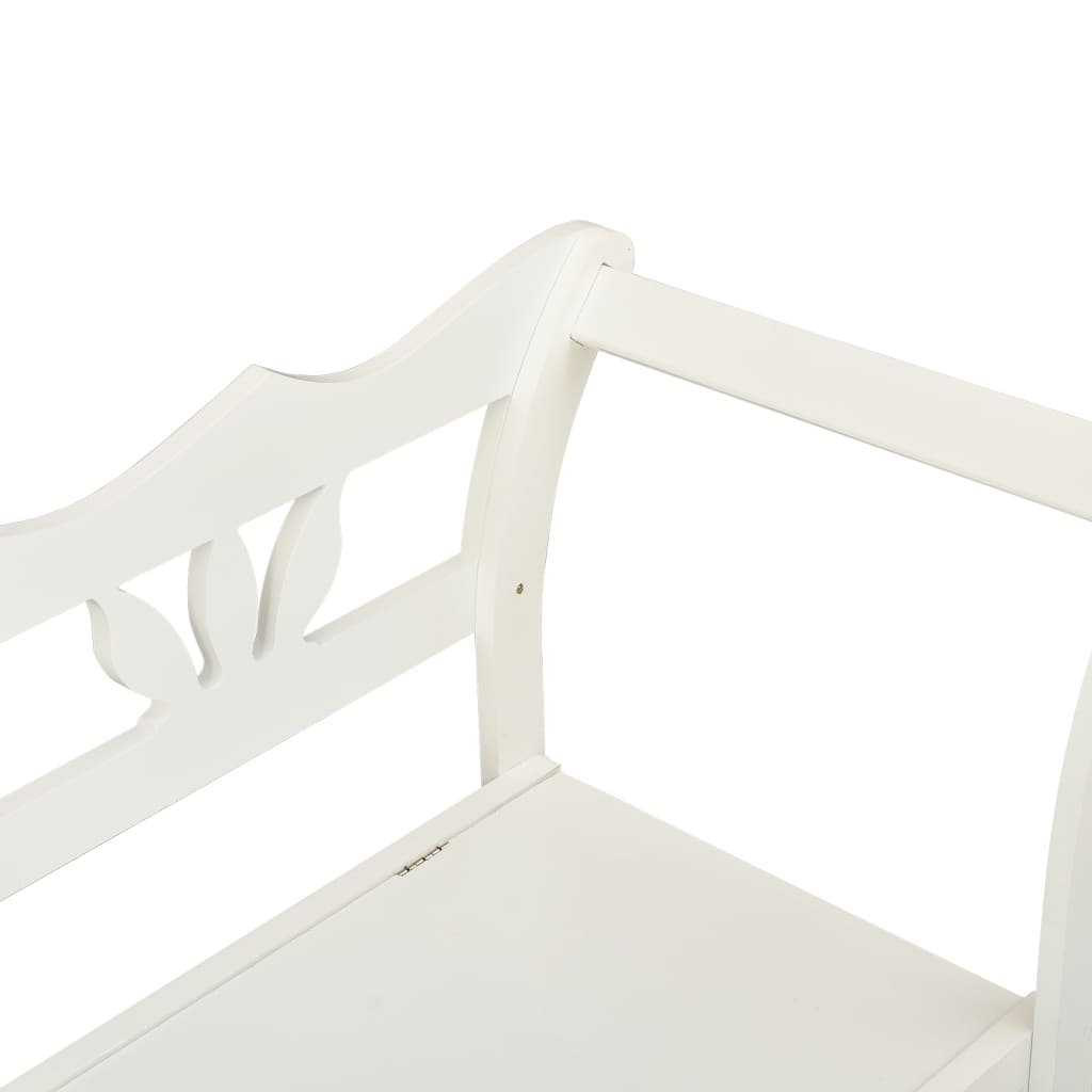 Bankje 107x45x75,5 cm massief vurenhout wit is nu te koop bij PeponiXL, paradijselijk wonen!