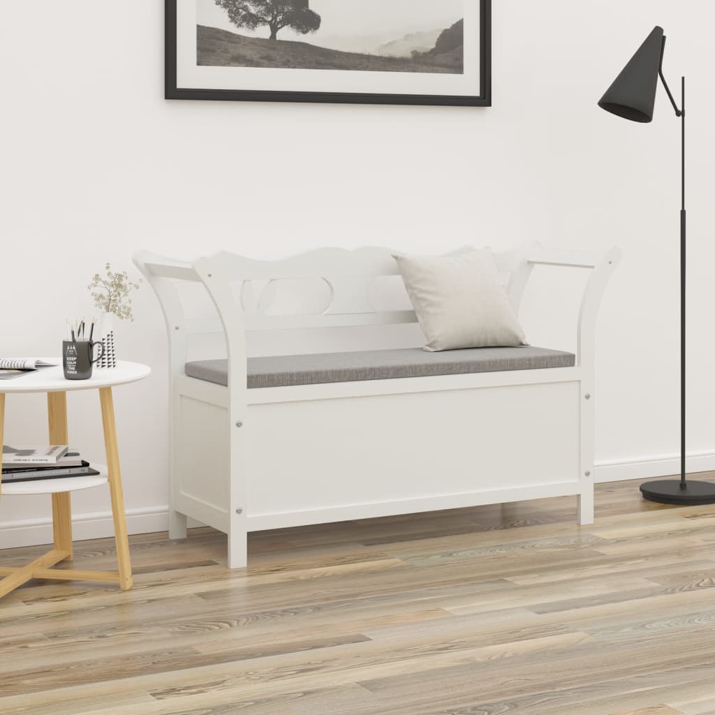 Bankje 107x45x75,5 cm massief vurenhout wit is nu te koop bij PeponiXL, paradijselijk wonen!