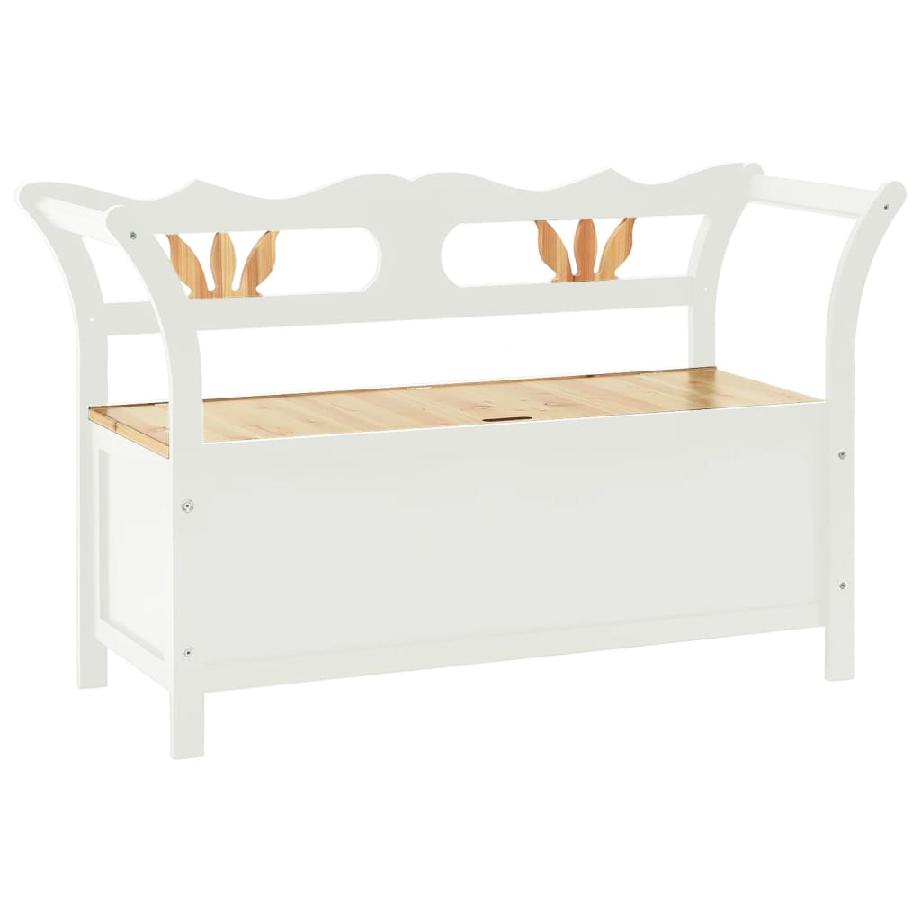 Bankje 107x45x75,5 cm massief vurenhout wit is nu te koop bij PeponiXL, paradijselijk wonen!