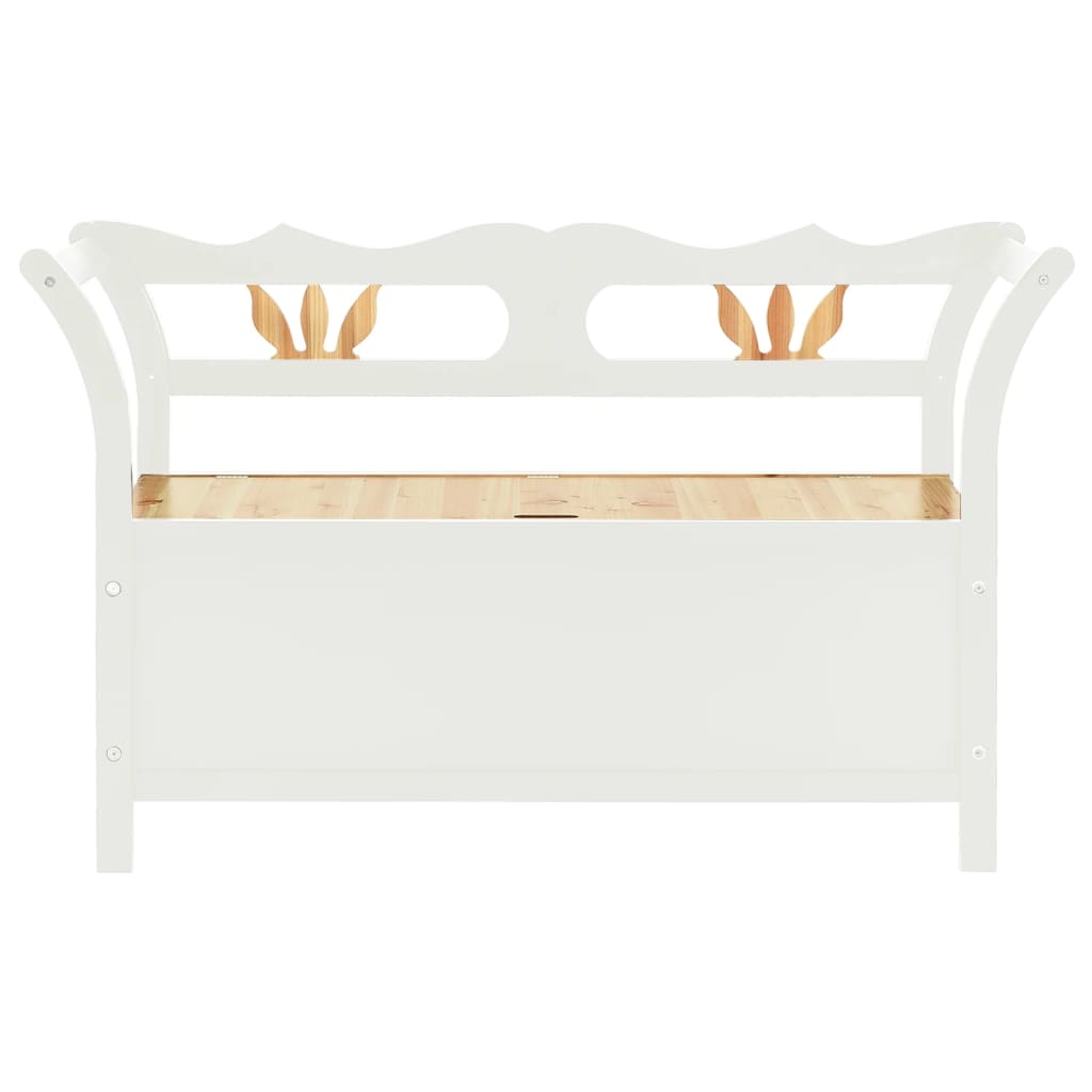 Bankje 107x45x75,5 cm massief vurenhout wit is nu te koop bij PeponiXL, paradijselijk wonen!