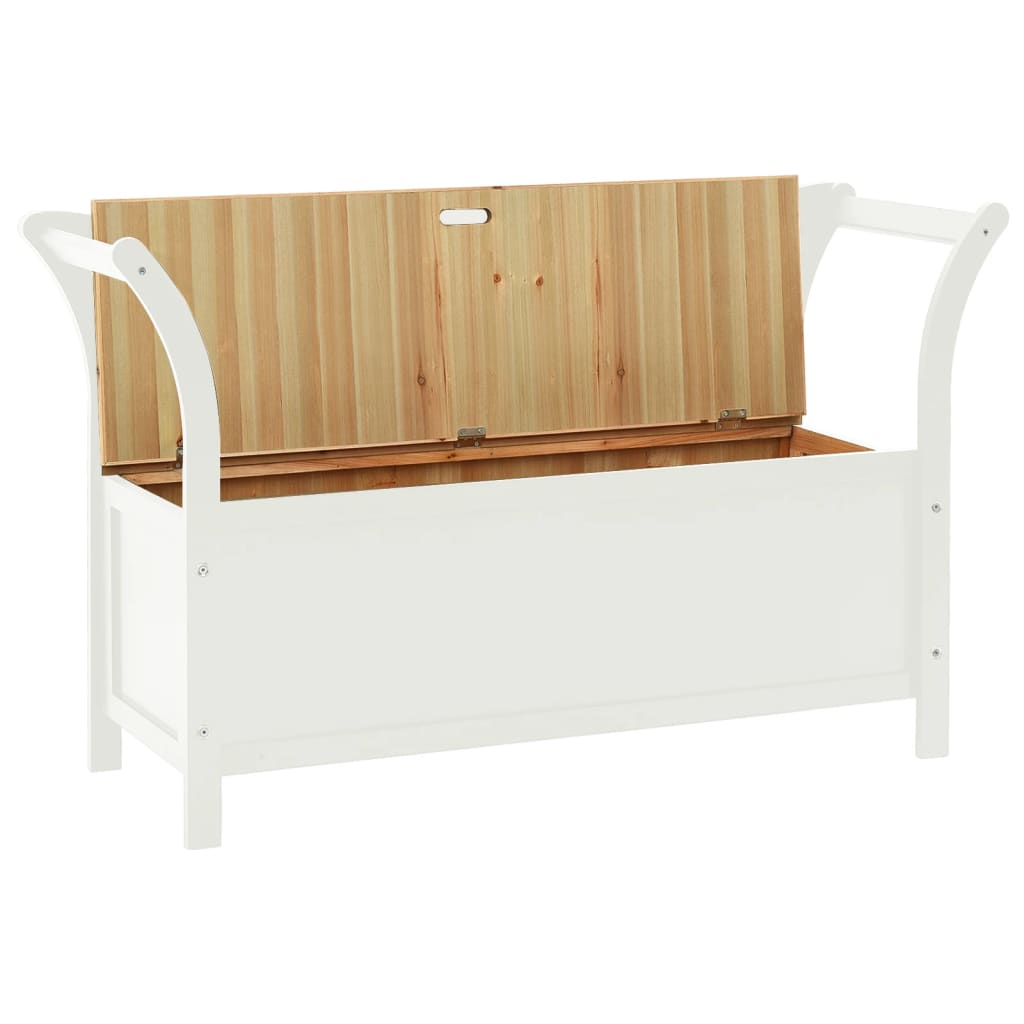 Bankje 107x45x75,5 cm massief vurenhout wit is nu te koop bij PeponiXL, paradijselijk wonen!