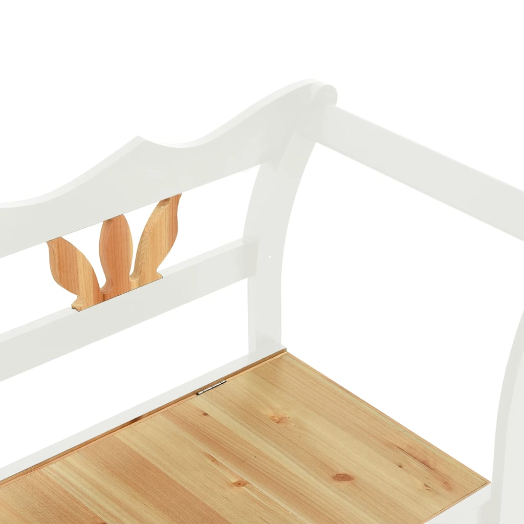 Bankje 107x45x75,5 cm massief vurenhout wit is nu te koop bij PeponiXL, paradijselijk wonen!