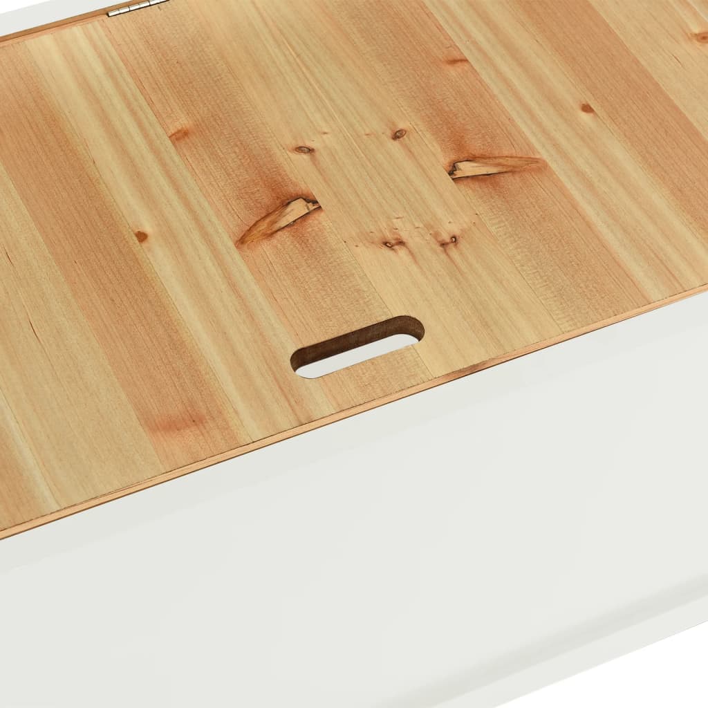 Bankje 107x45x75,5 cm massief vurenhout wit is nu te koop bij PeponiXL, paradijselijk wonen!