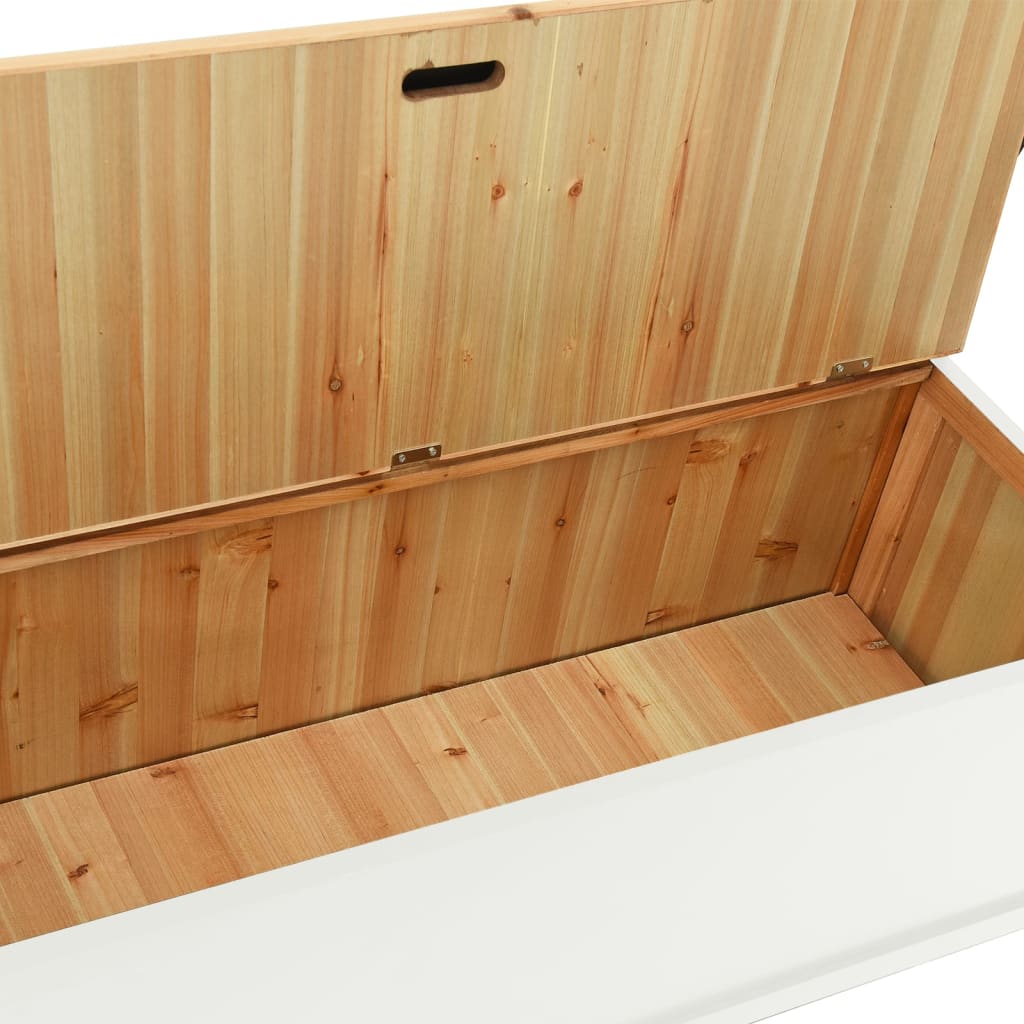 Bankje 107x45x75,5 cm massief vurenhout wit is nu te koop bij PeponiXL, paradijselijk wonen!