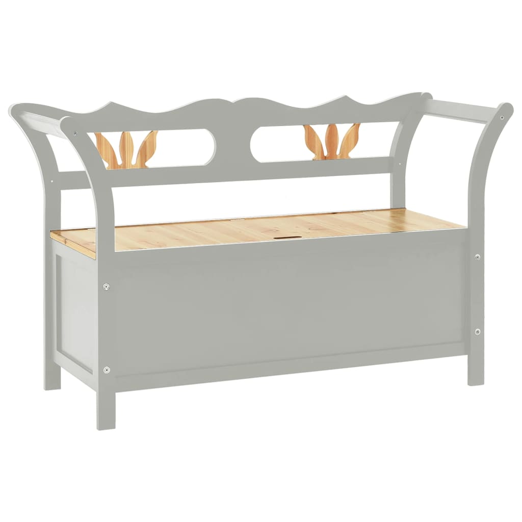 Bankje 107x45x75,5 cm massief vurenhout grijs is nu te koop bij PeponiXL, paradijselijk wonen!