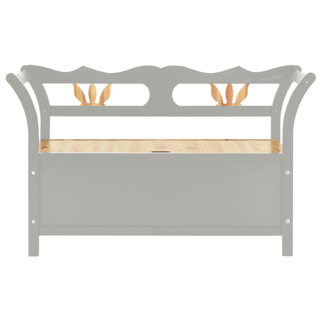 Bankje 107x45x75,5 cm massief vurenhout grijs is nu te koop bij PeponiXL, paradijselijk wonen!