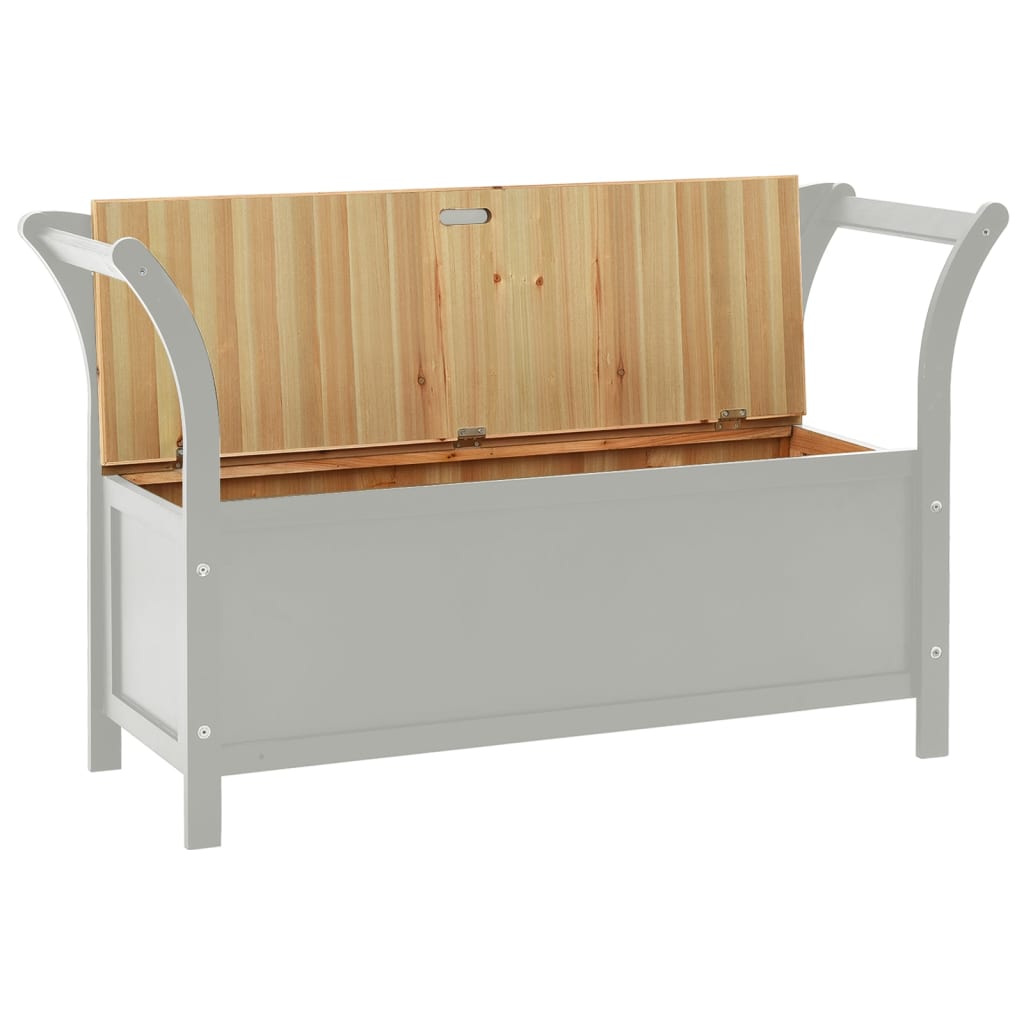 Bankje 107x45x75,5 cm massief vurenhout grijs is nu te koop bij PeponiXL, paradijselijk wonen!