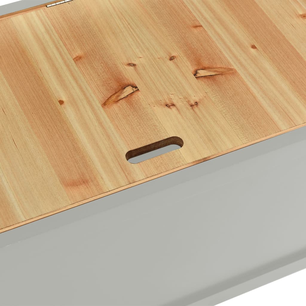 Bankje 107x45x75,5 cm massief vurenhout grijs is nu te koop bij PeponiXL, paradijselijk wonen!