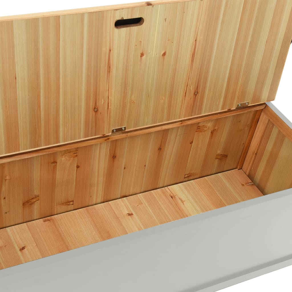 Bankje 107x45x75,5 cm massief vurenhout grijs is nu te koop bij PeponiXL, paradijselijk wonen!