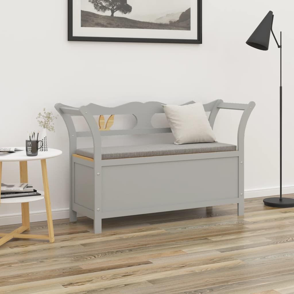 Bankje 107x45x75,5 cm massief vurenhout grijs is nu te koop bij PeponiXL, paradijselijk wonen!