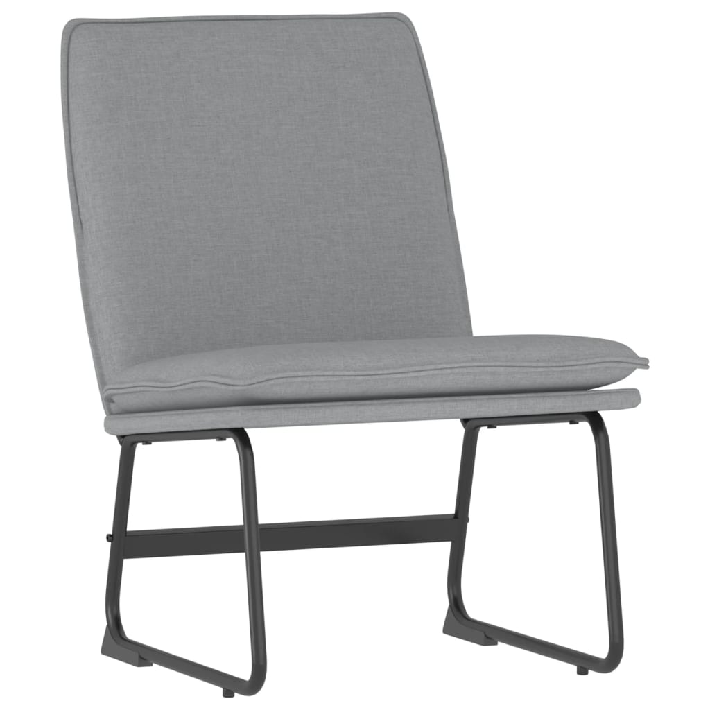 Loungestoel 52x75x76 cm stof lichtgrijs is nu te koop bij PeponiXL, paradijselijk wonen!