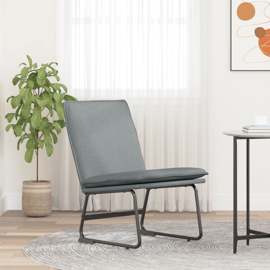 Loungestoel 52x75x76 cm stof lichtgrijs is nu te koop bij PeponiXL, paradijselijk wonen!