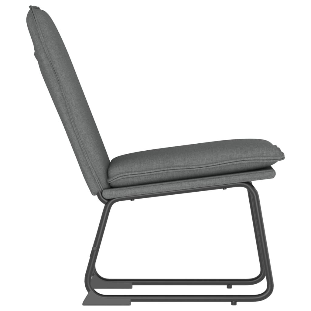 Loungestoel 52x75x76 cm stof donkergrijs is nu te koop bij PeponiXL, paradijselijk wonen!