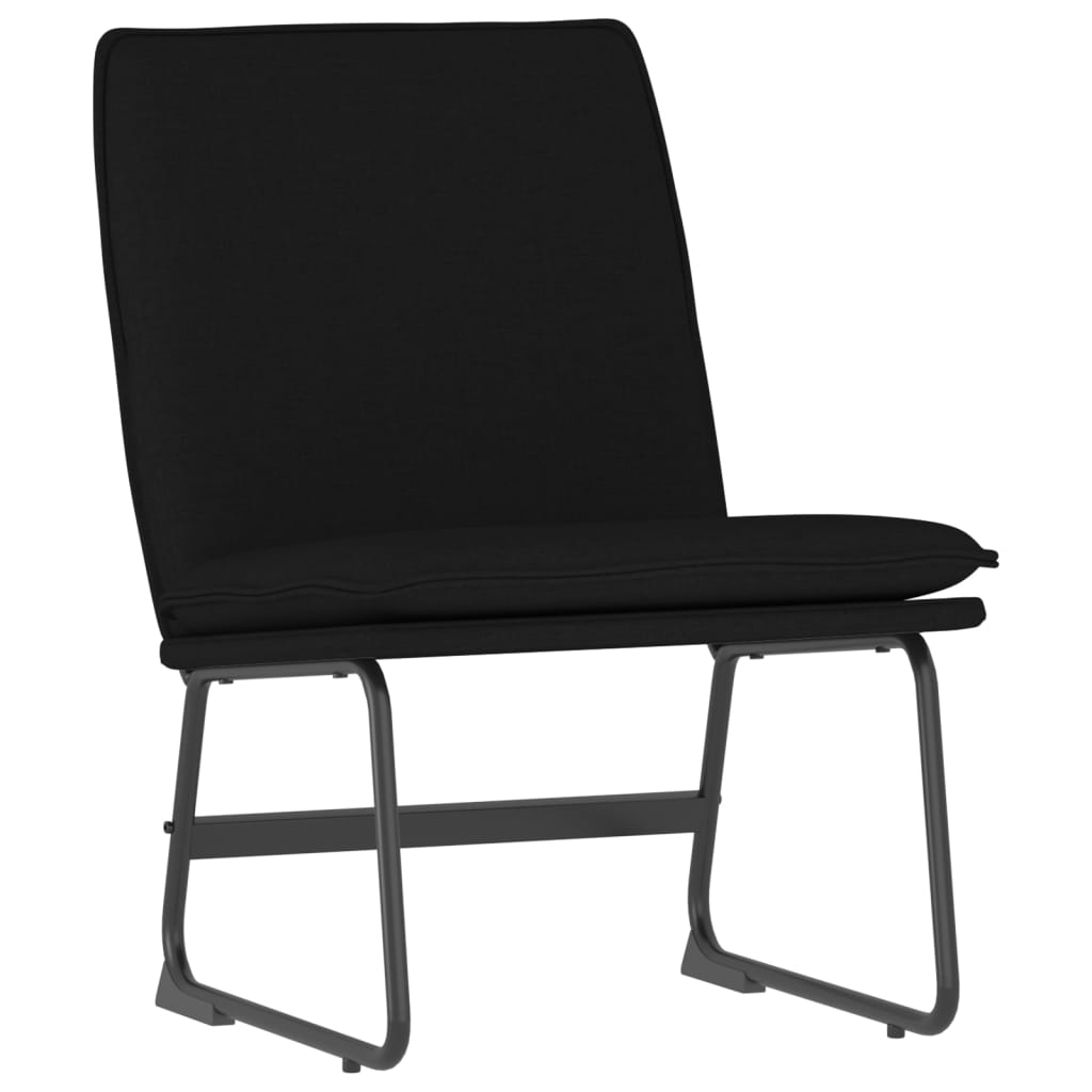 Loungestoel 52x75x76 cm stof zwart is nu te koop bij PeponiXL, paradijselijk wonen!
