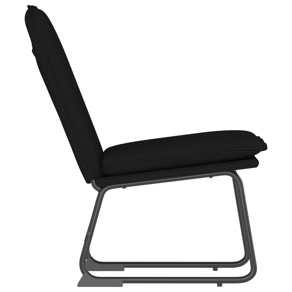 Loungestoel 52x75x76 cm stof zwart is nu te koop bij PeponiXL, paradijselijk wonen!