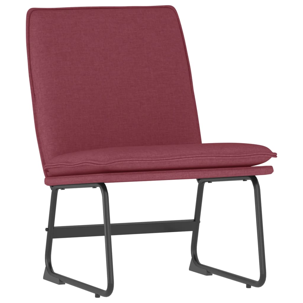 Loungestoel 52x75x76 cm stof wijnrood is nu te koop bij PeponiXL, paradijselijk wonen!