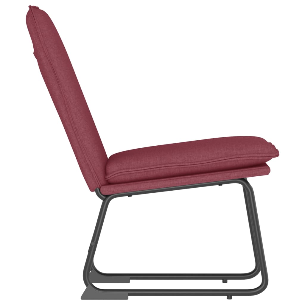 Loungestoel 52x75x76 cm stof wijnrood is nu te koop bij PeponiXL, paradijselijk wonen!