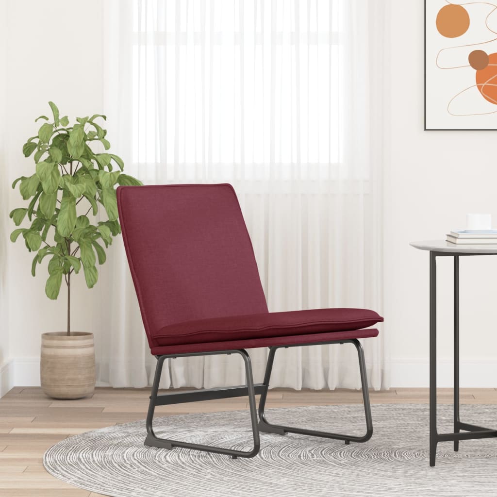 Loungestoel 52x75x76 cm stof wijnrood is nu te koop bij PeponiXL, paradijselijk wonen!
