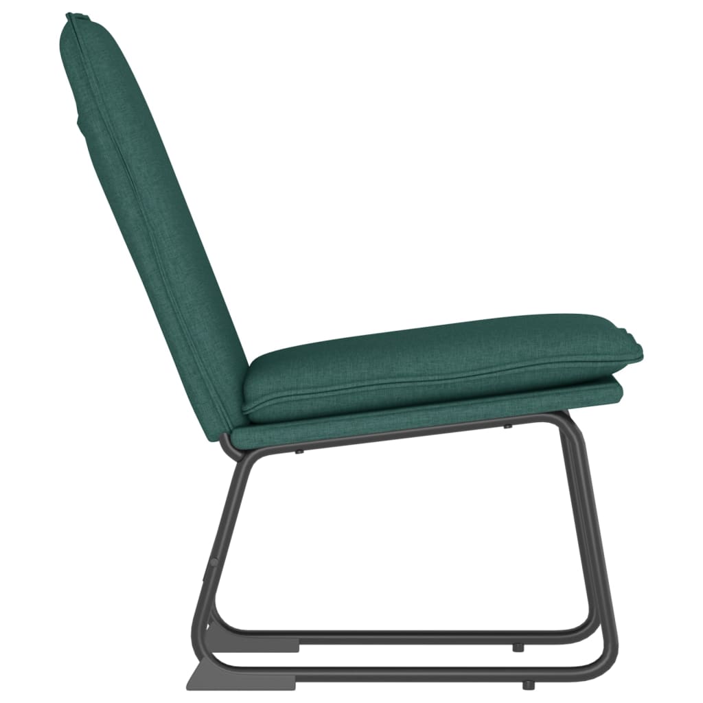 Loungestoel 52x75x76 cm stof donkergroen is nu te koop bij PeponiXL, paradijselijk wonen!