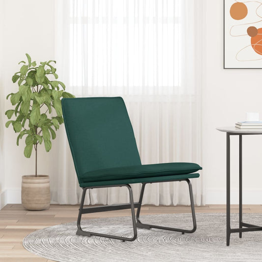 Loungestoel 52x75x76 cm stof donkergroen is nu te koop bij PeponiXL, paradijselijk wonen!