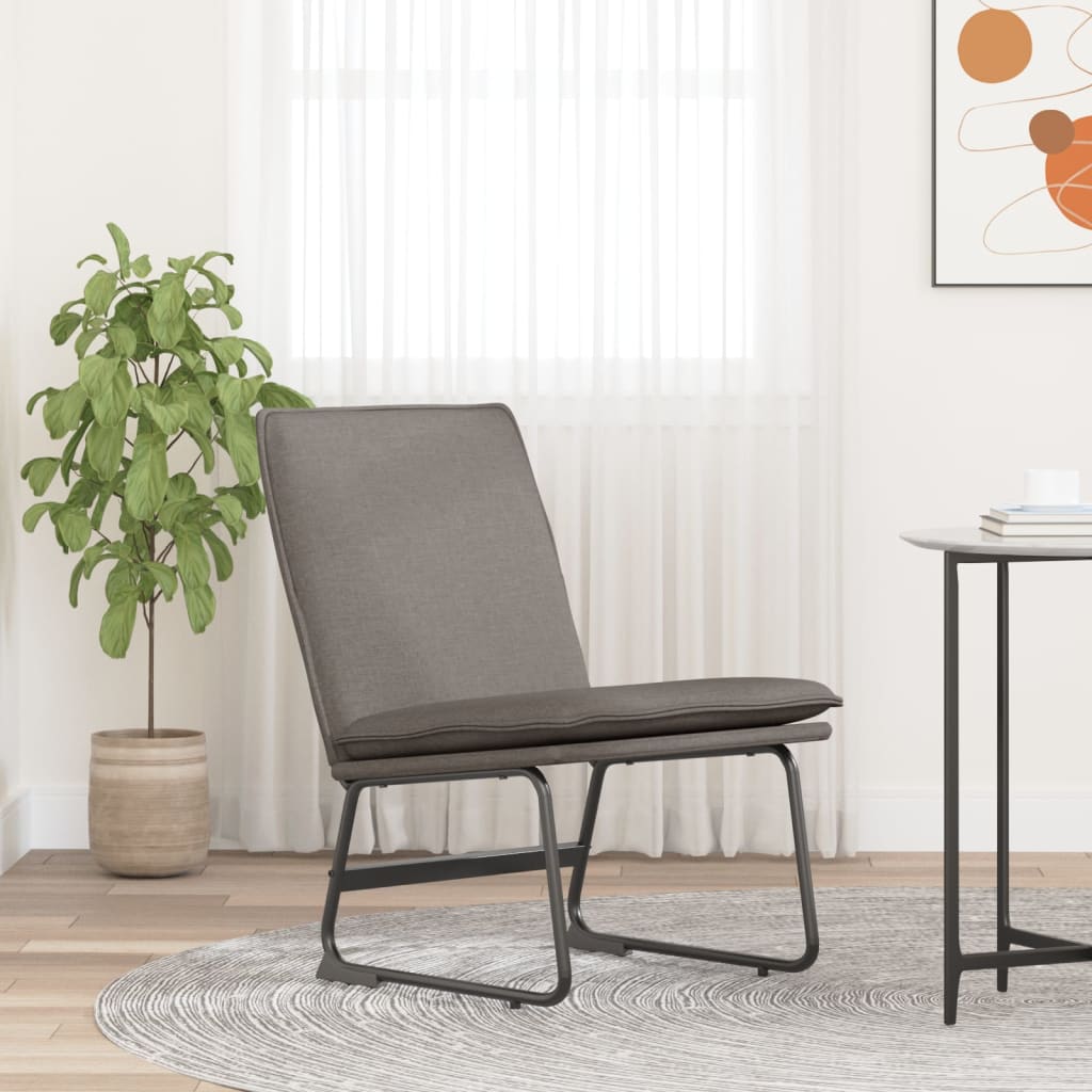 Loungestoel 52x75x76 cm stof taupe is nu te koop bij PeponiXL, paradijselijk wonen!