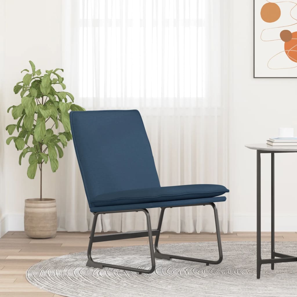 Loungestoel 52x75x76 cm stof blauw is nu te koop bij PeponiXL, paradijselijk wonen!
