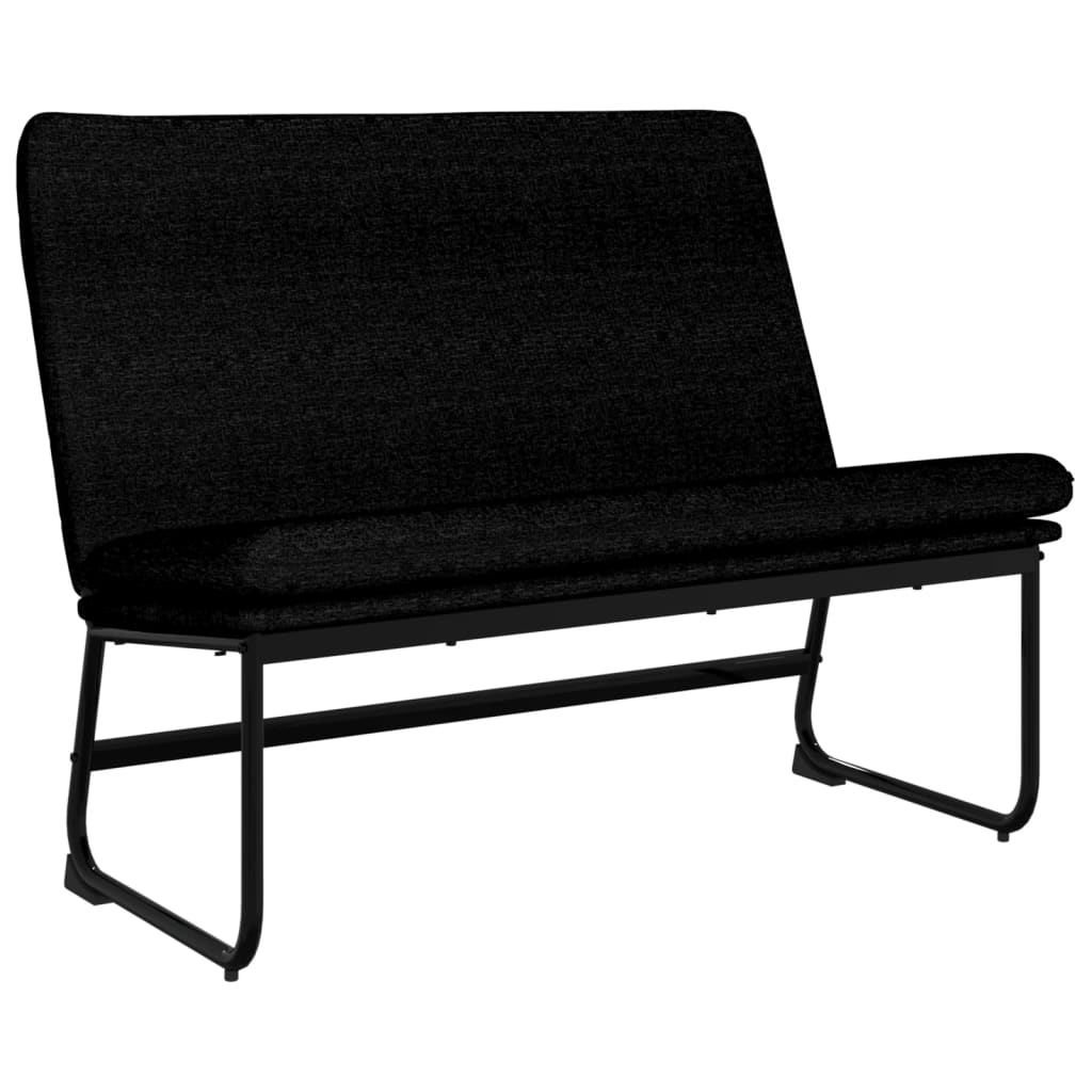 Bankje 100x75x76 cm stof zwart is nu te koop bij PeponiXL, paradijselijk wonen!