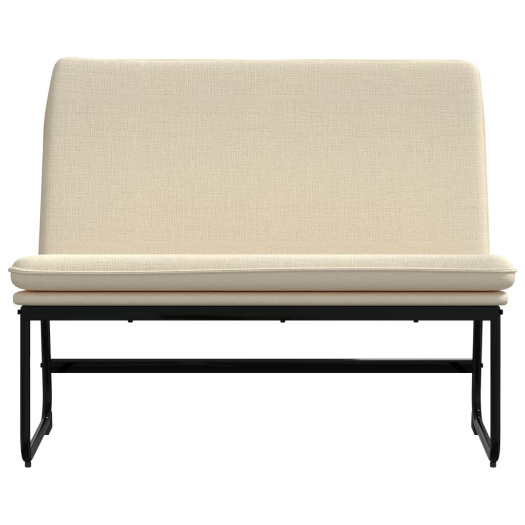 Bankje 100x75x76 cm stof crèmekleurig is nu te koop bij PeponiXL, paradijselijk wonen!