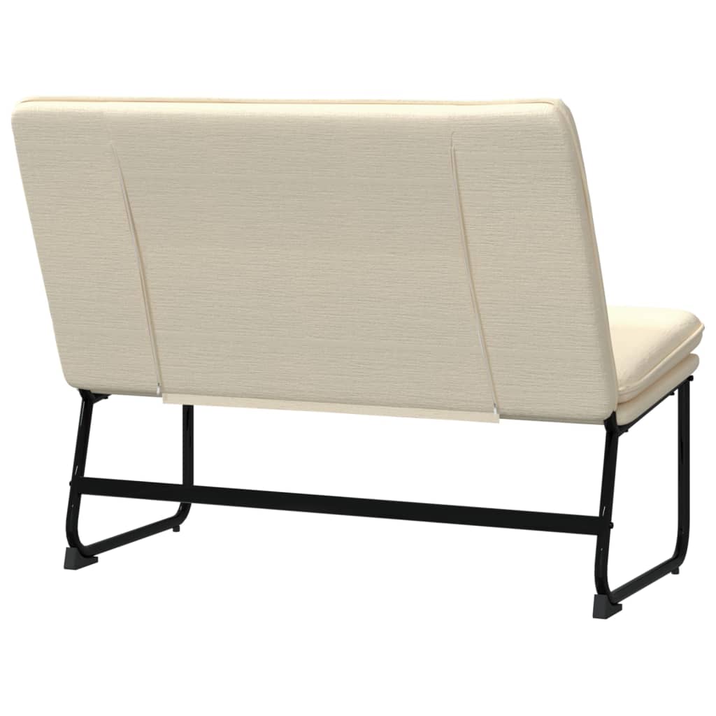 Bankje 100x75x76 cm stof crèmekleurig is nu te koop bij PeponiXL, paradijselijk wonen!