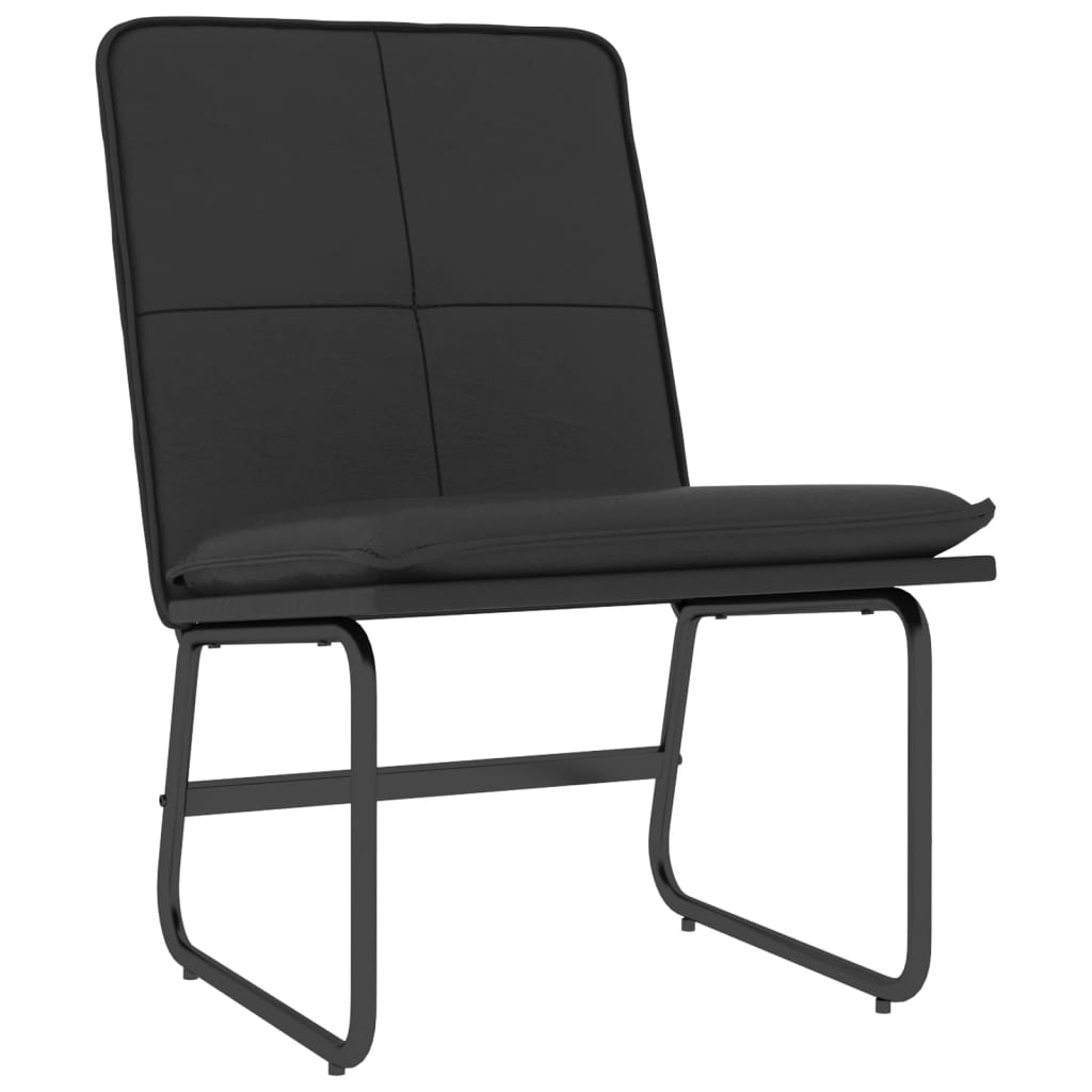 Loungestoel 54x75x76 cm kunstleer zwart is nu te koop bij PeponiXL, paradijselijk wonen!