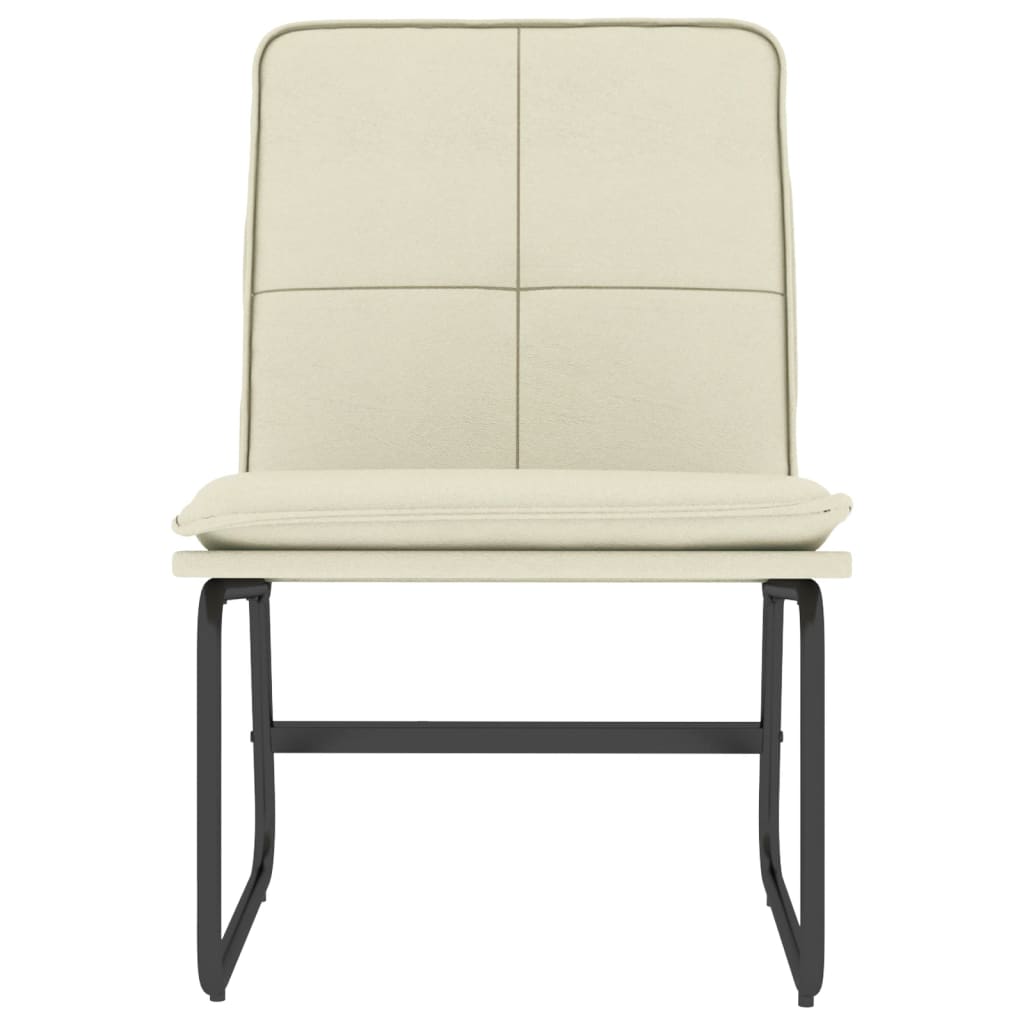 Loungestoel 54x75x76 cm kunstleer crèmekleurig is nu te koop bij PeponiXL, paradijselijk wonen!