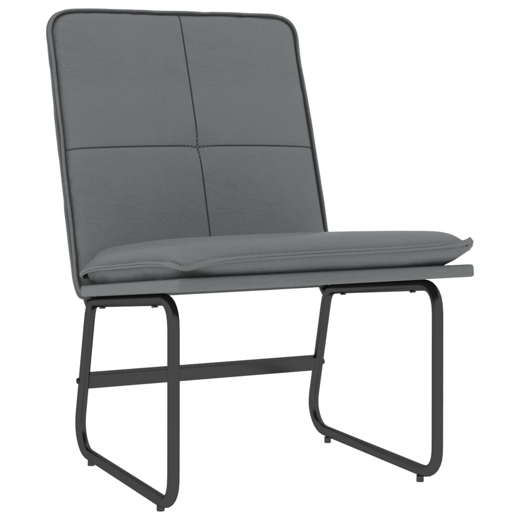 Loungestoel 54x75x76 cm kunstleer grijs is nu te koop bij PeponiXL, paradijselijk wonen!