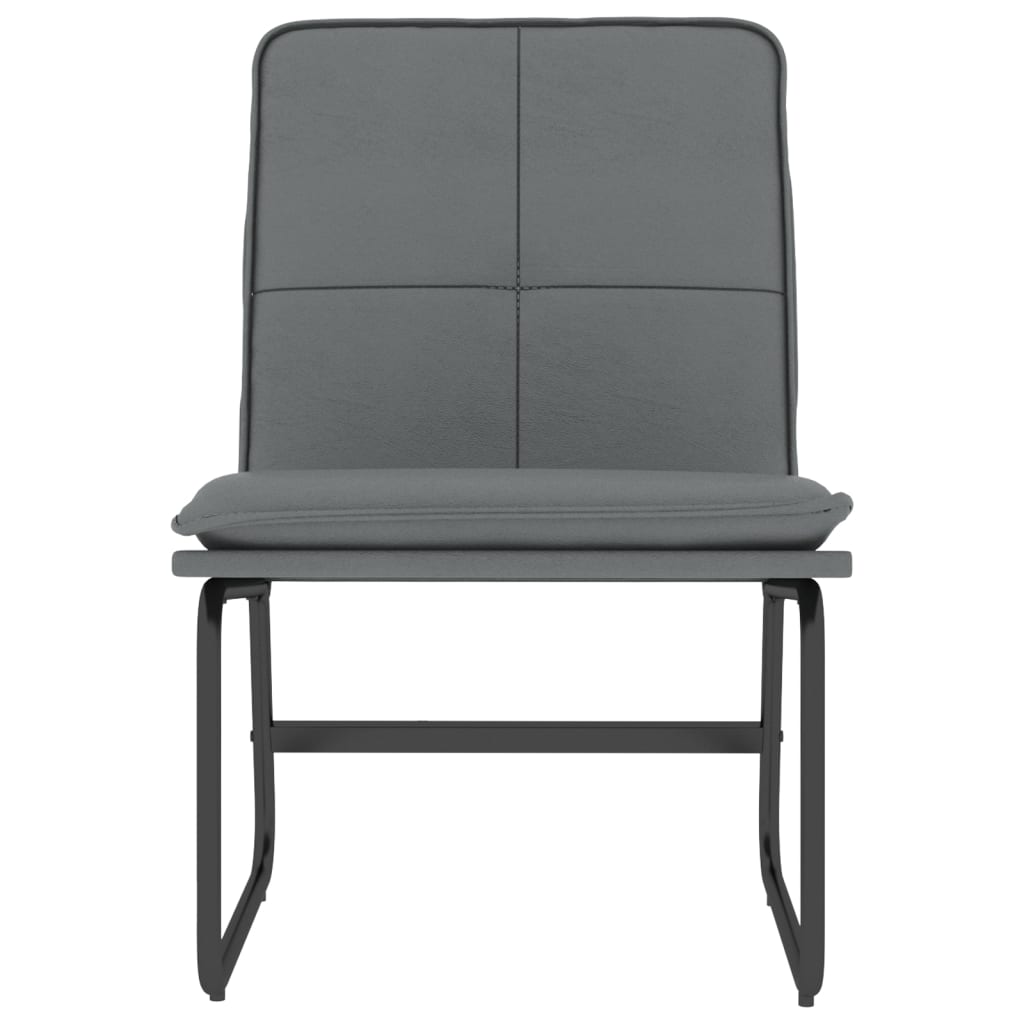 Loungestoel 54x75x76 cm kunstleer grijs is nu te koop bij PeponiXL, paradijselijk wonen!