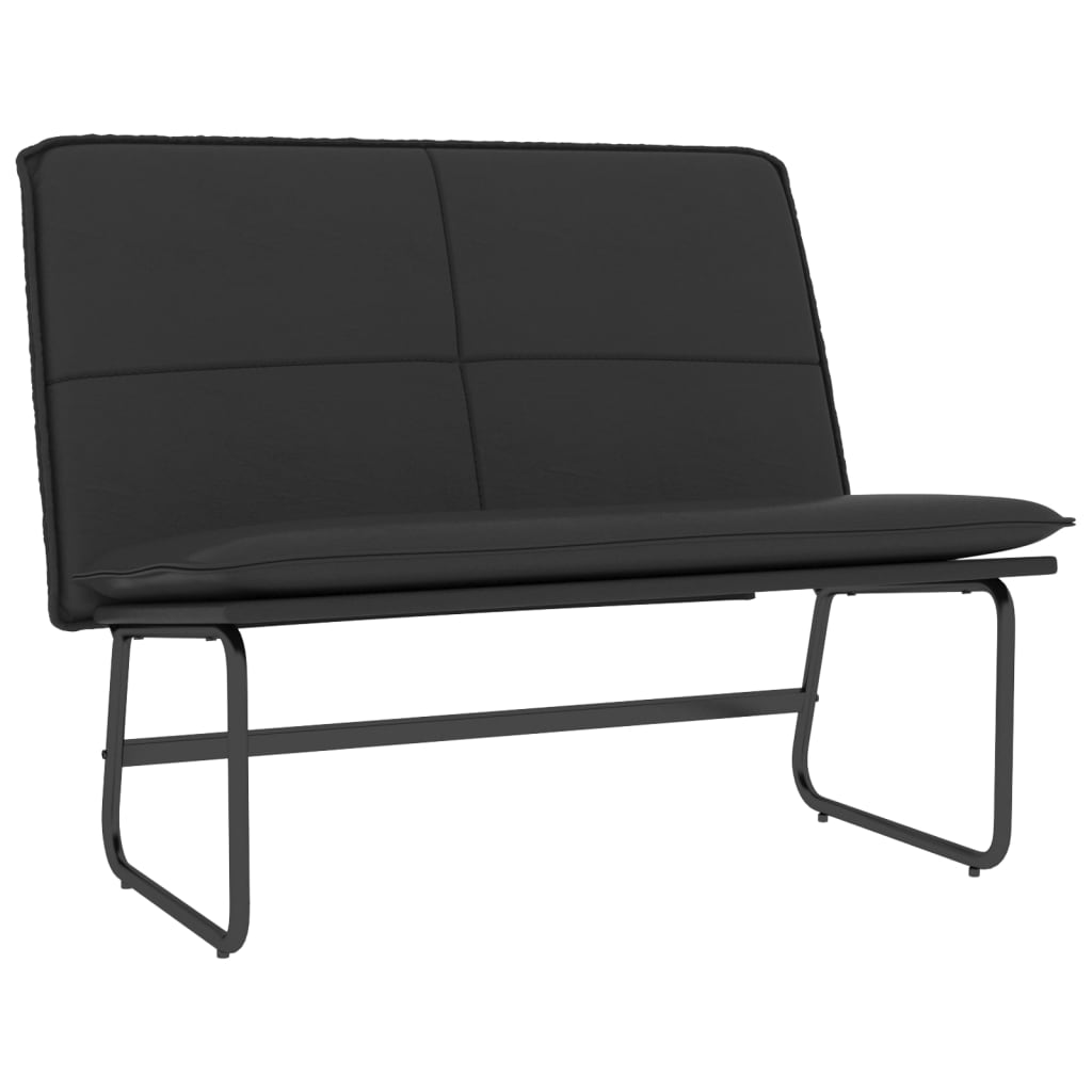 Bankje 100x75x76 cm kunstleer zwart is nu te koop bij PeponiXL, paradijselijk wonen!