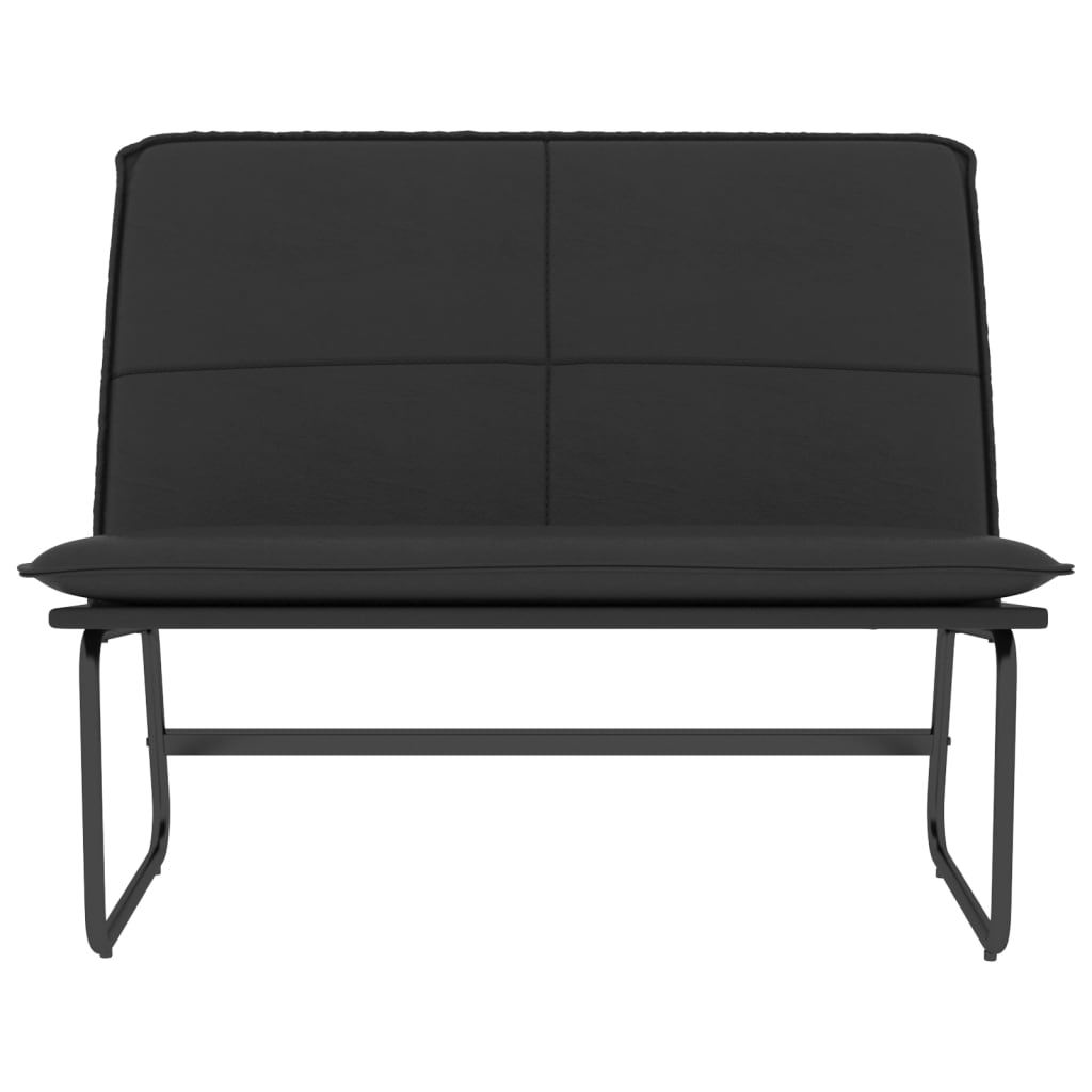Bankje 100x75x76 cm kunstleer zwart is nu te koop bij PeponiXL, paradijselijk wonen!