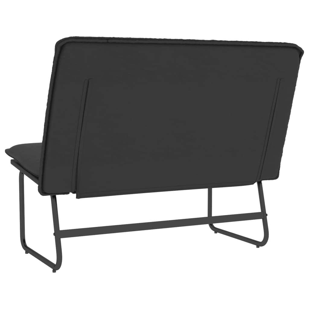 Bankje 100x75x76 cm kunstleer zwart is nu te koop bij PeponiXL, paradijselijk wonen!