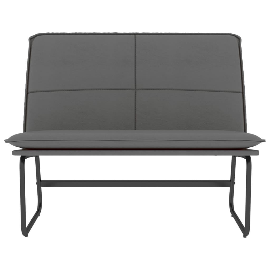 Bankje 100x75x76 cm kunstleer grijs is nu te koop bij PeponiXL, paradijselijk wonen!