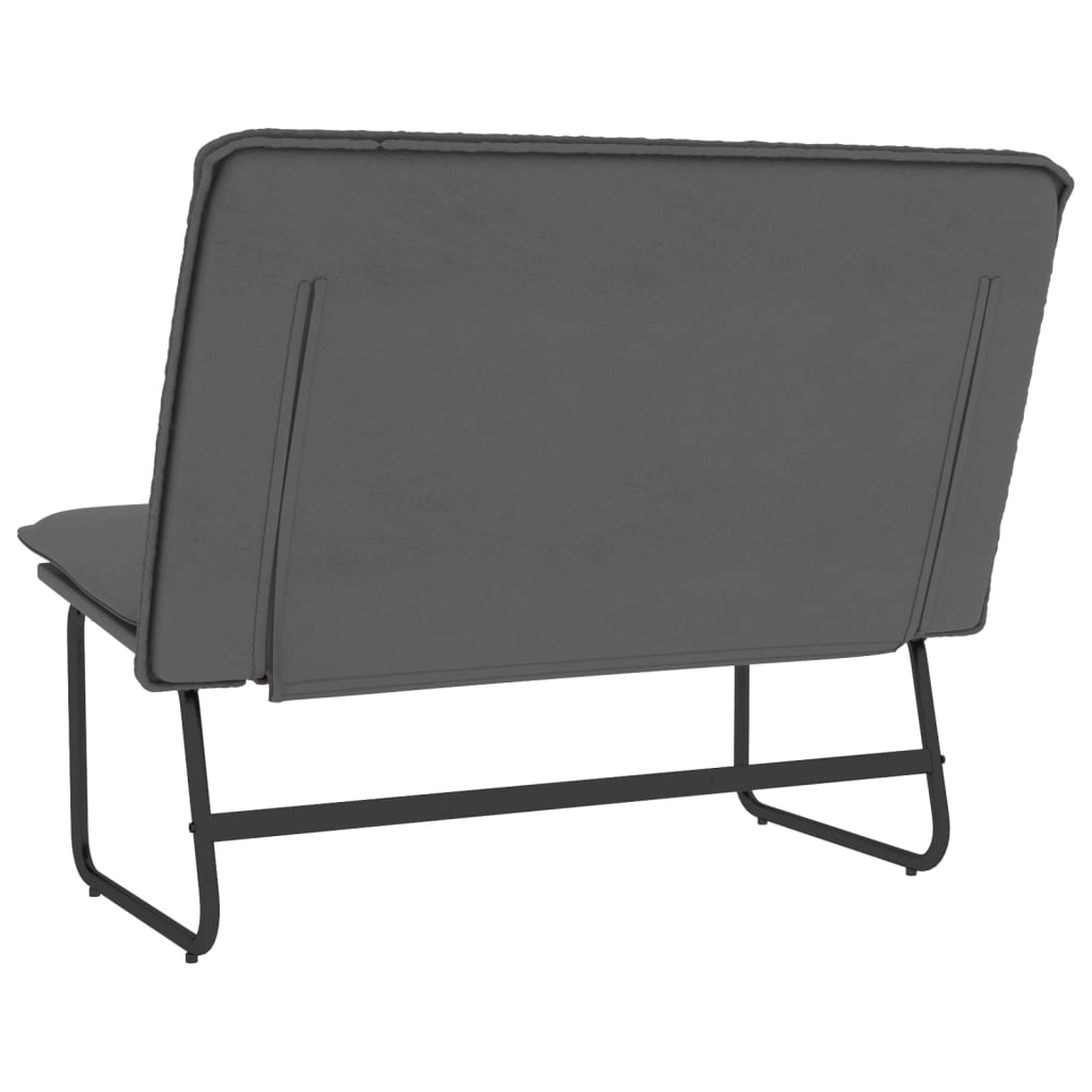 Bankje 100x75x76 cm kunstleer grijs is nu te koop bij PeponiXL, paradijselijk wonen!