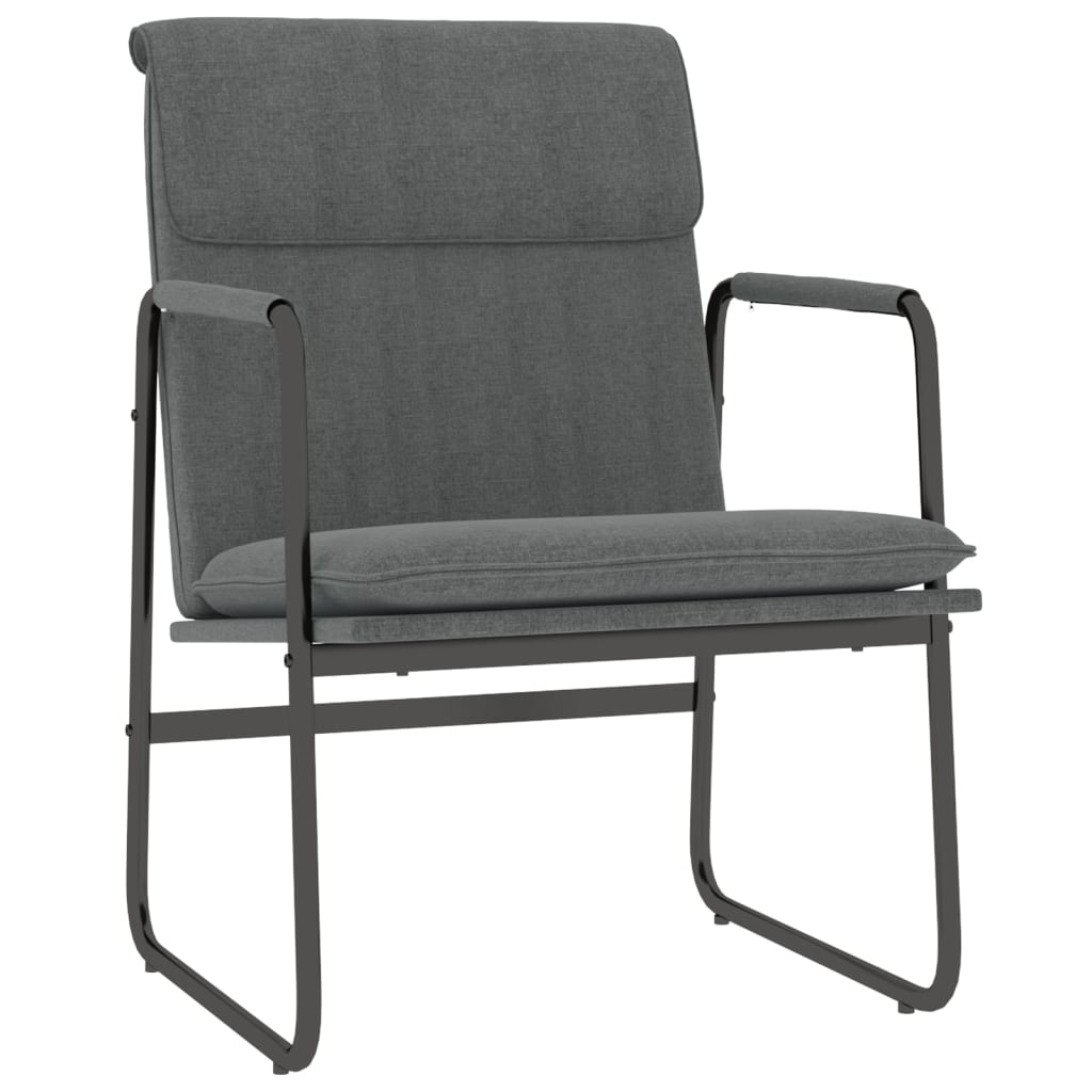 Loungestoel 55x64x80 cm stof donkergrijs is nu te koop bij PeponiXL, paradijselijk wonen!