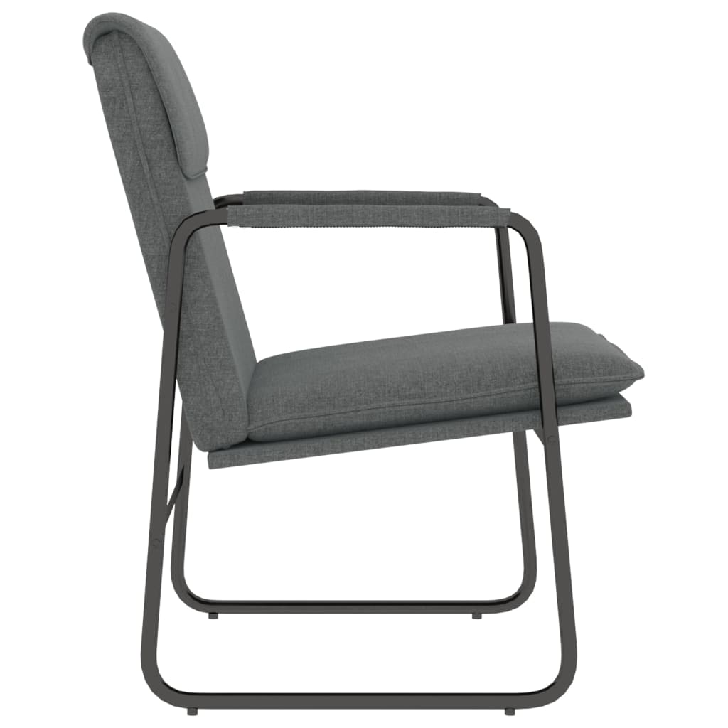 Loungestoel 55x64x80 cm stof donkergrijs is nu te koop bij PeponiXL, paradijselijk wonen!