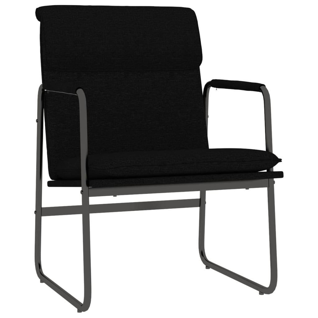 Loungestoel 55x64x80 cm stof zwart is nu te koop bij PeponiXL, paradijselijk wonen!